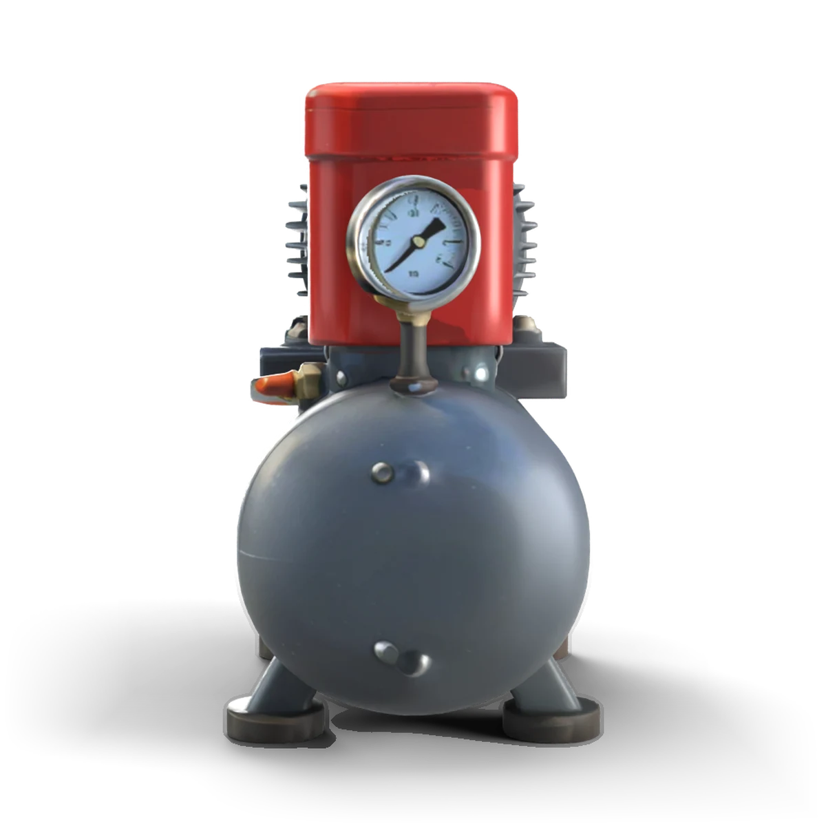 Air Compressor 3D model (front)