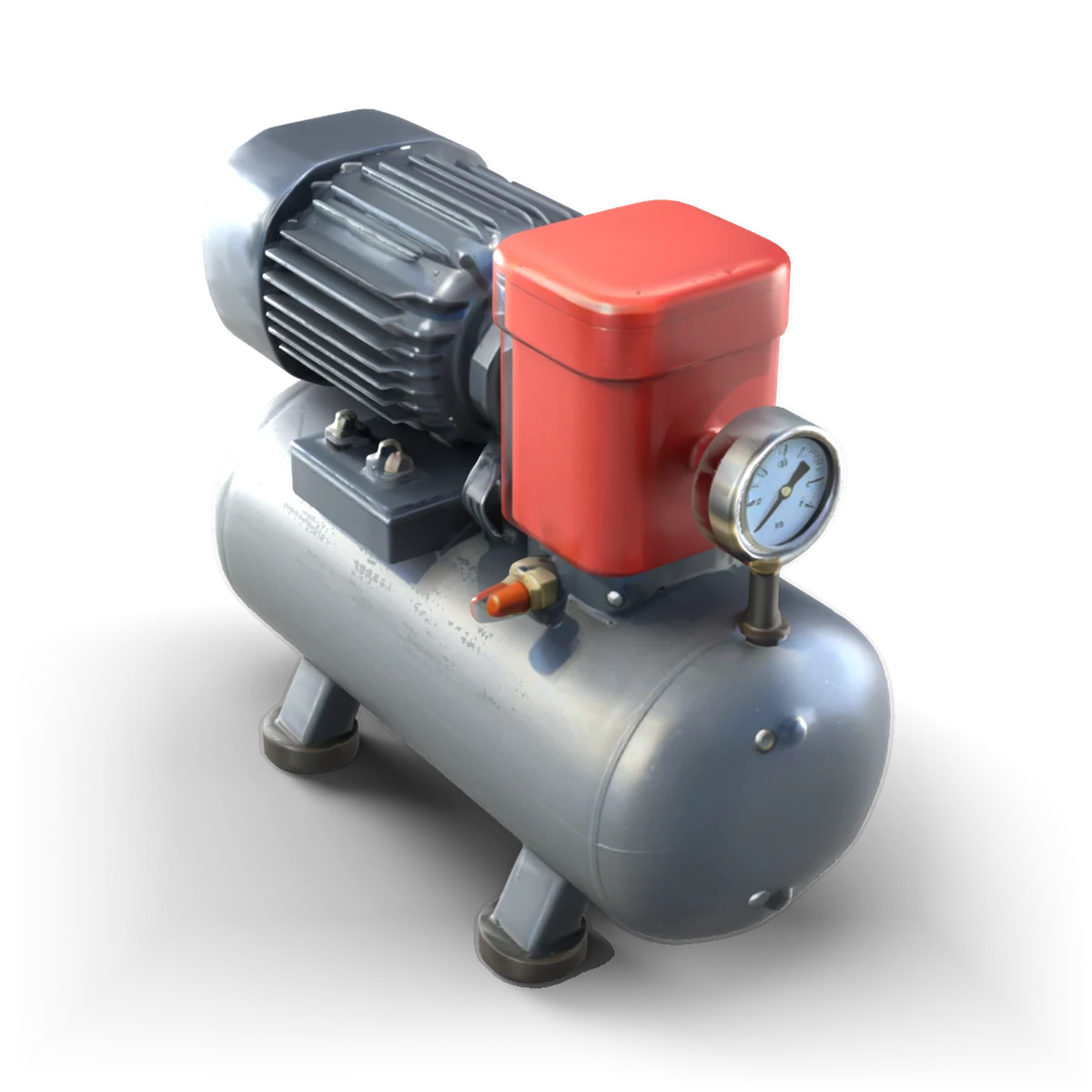 Air Compressor 3D model (from above)
