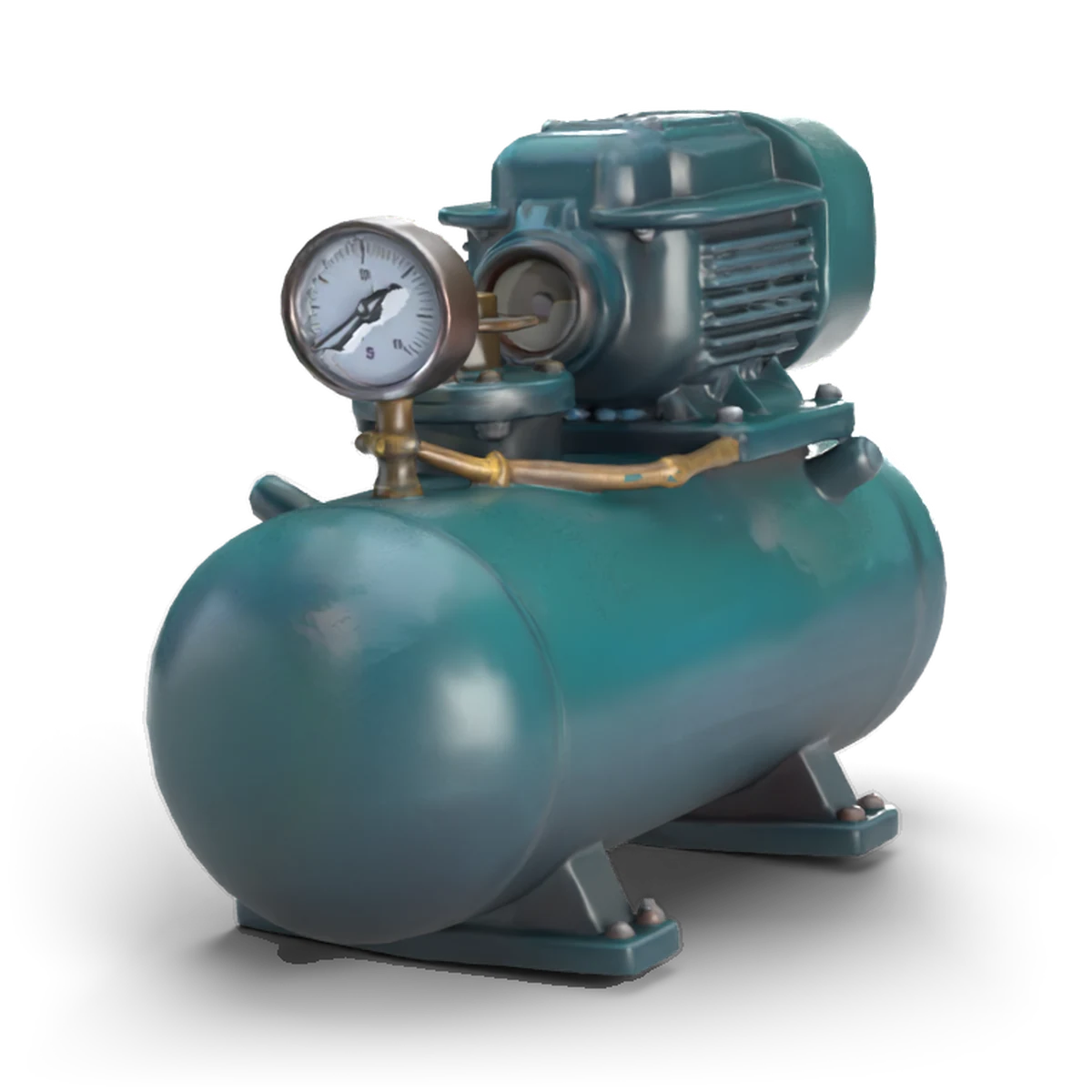 Air Compressor Tank 3D model (angle)