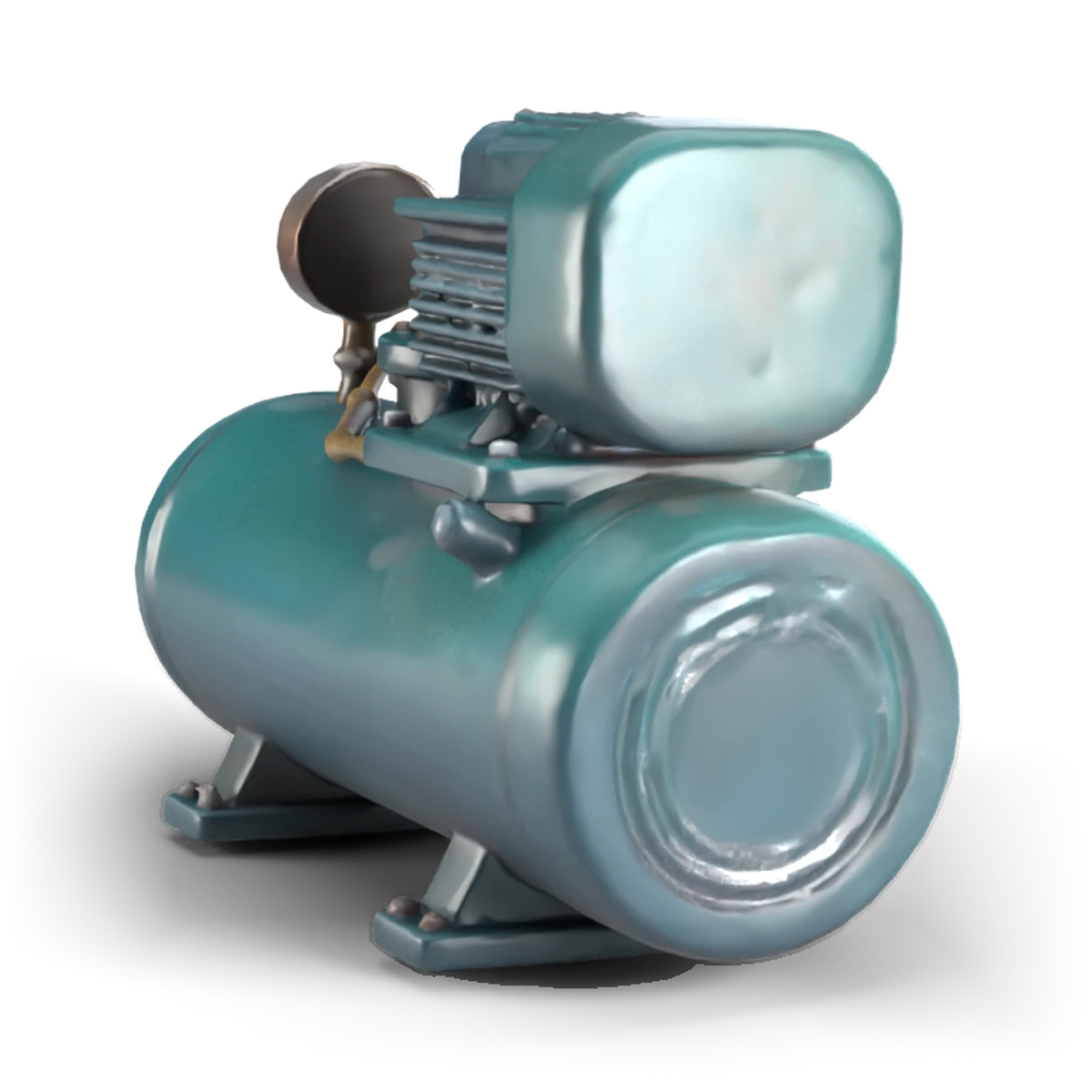 Air Compressor Tank 3D model (back angle)