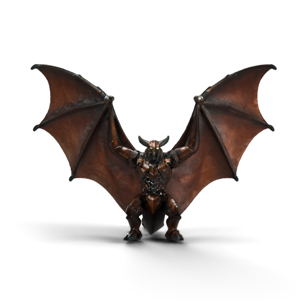 コウモリ翼の 3D モデル(正面)
