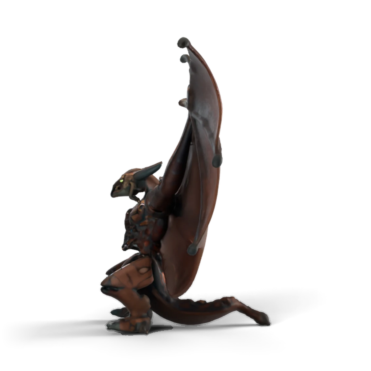 コウモリ翼の 3D モデル(横)