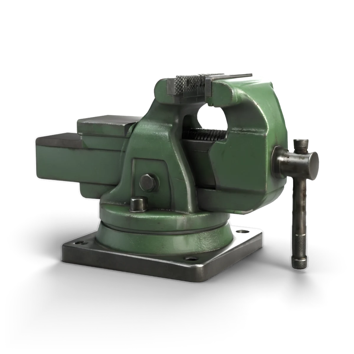 万力の 3D モデル(斜め前)