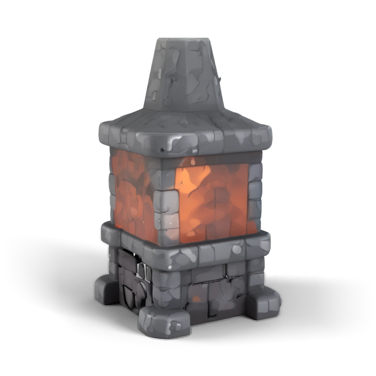 Blacksmith Forge 3D model (back angle)