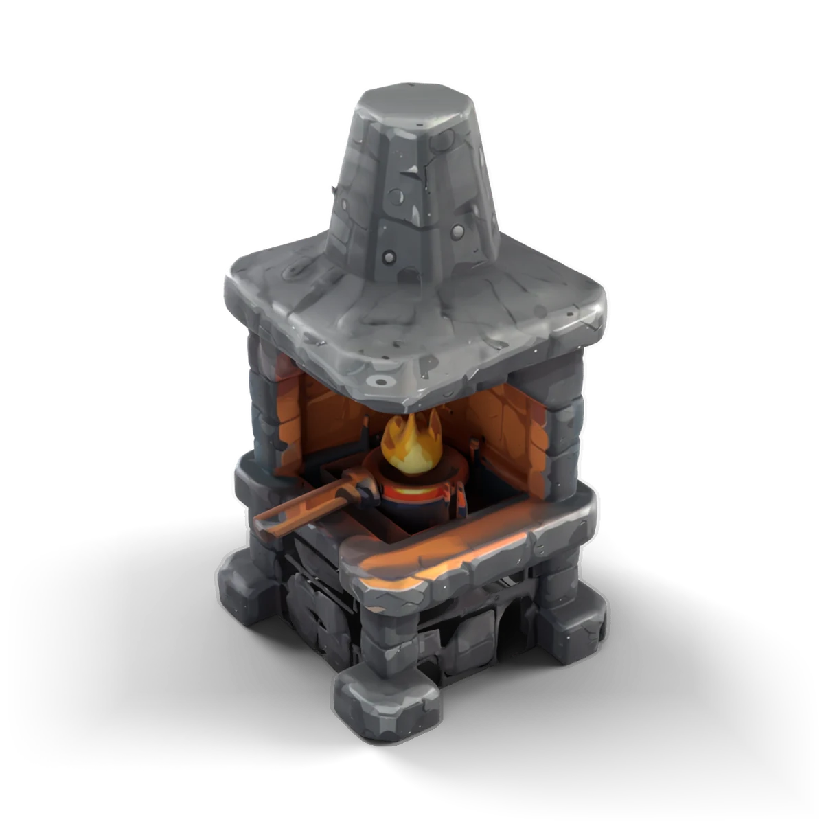 Blacksmith Forge 3D model (from above)