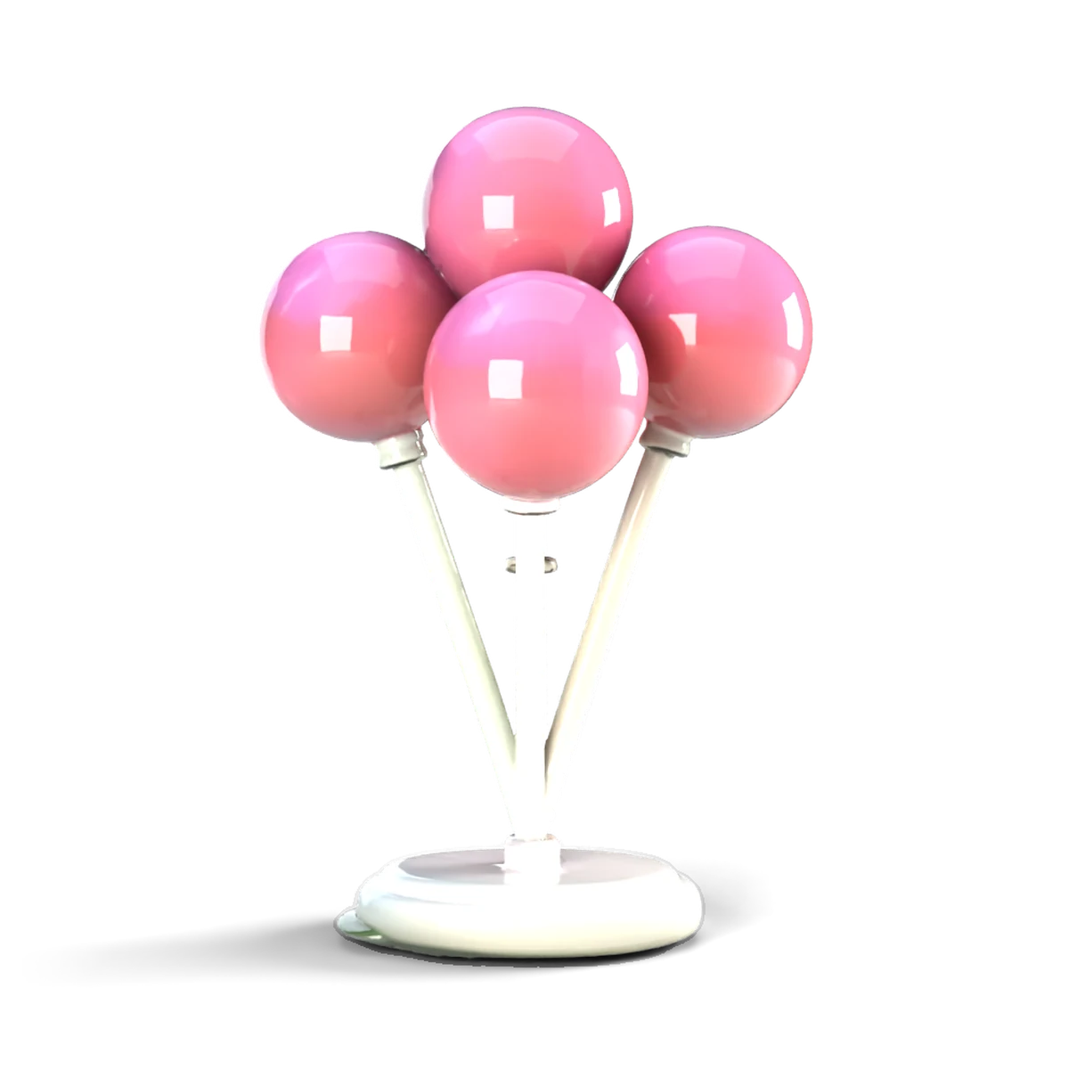 陶器のキャンディ立ての 3D モデル(横)