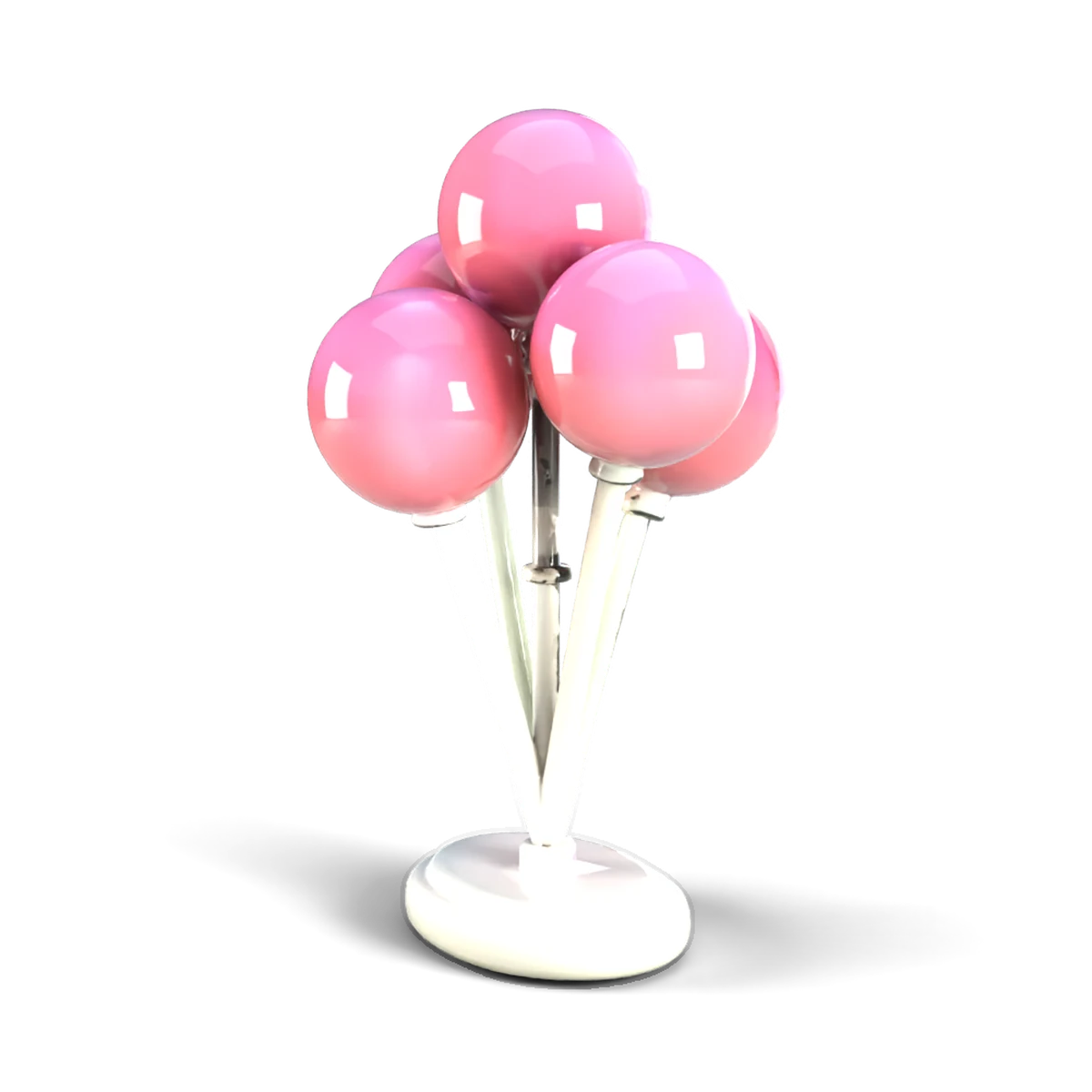 陶器のキャンディ立ての 3D モデル(斜め後ろ)