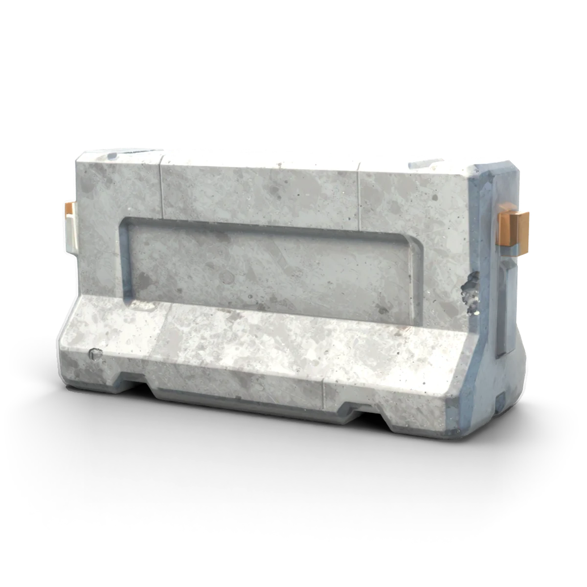Concrete Barrier 3D model (angle)