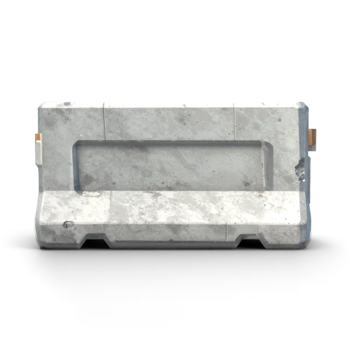 Concrete Barrier 3D model (front)