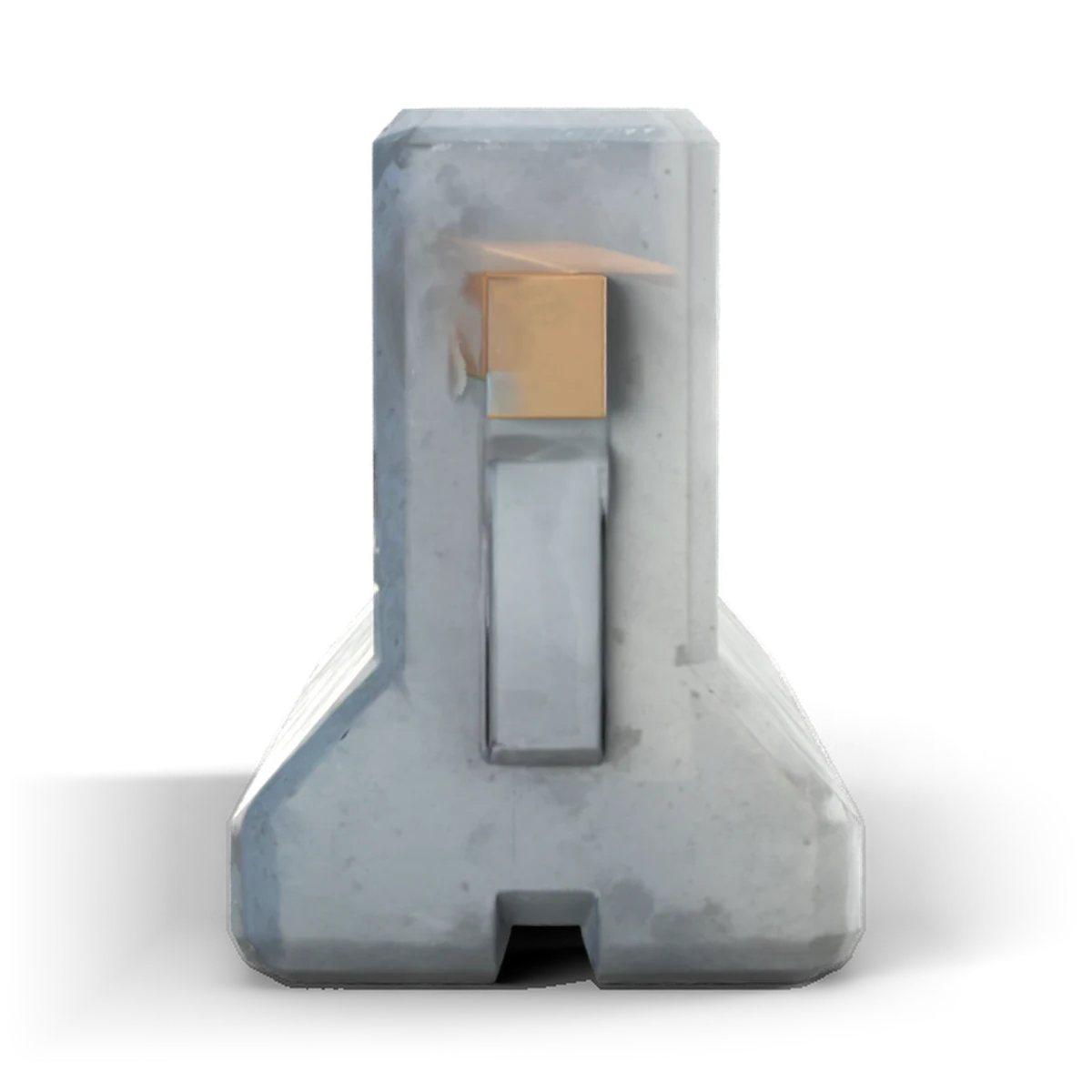 Concrete Barrier 3D model (side)