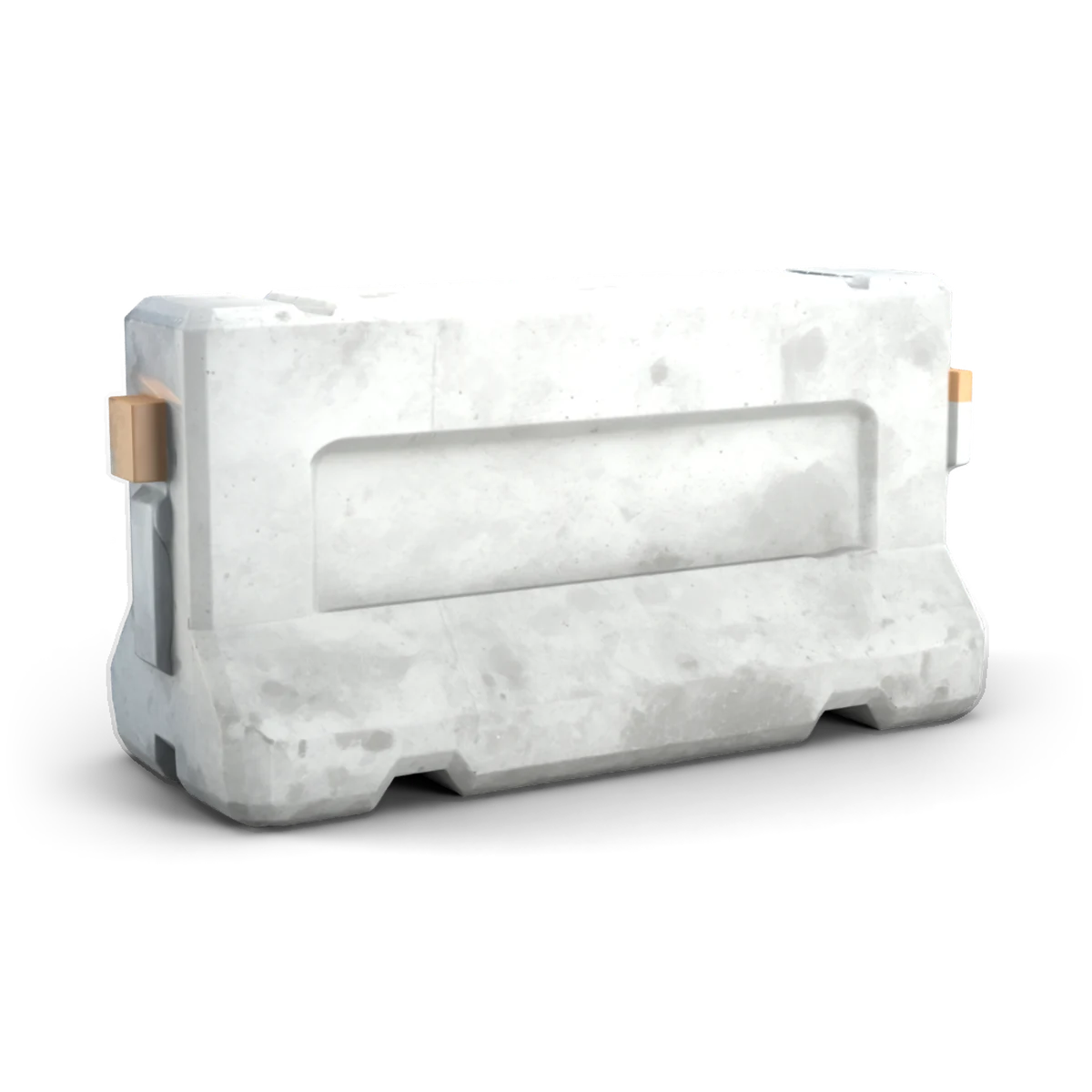Concrete Barrier 3D model (back angle)