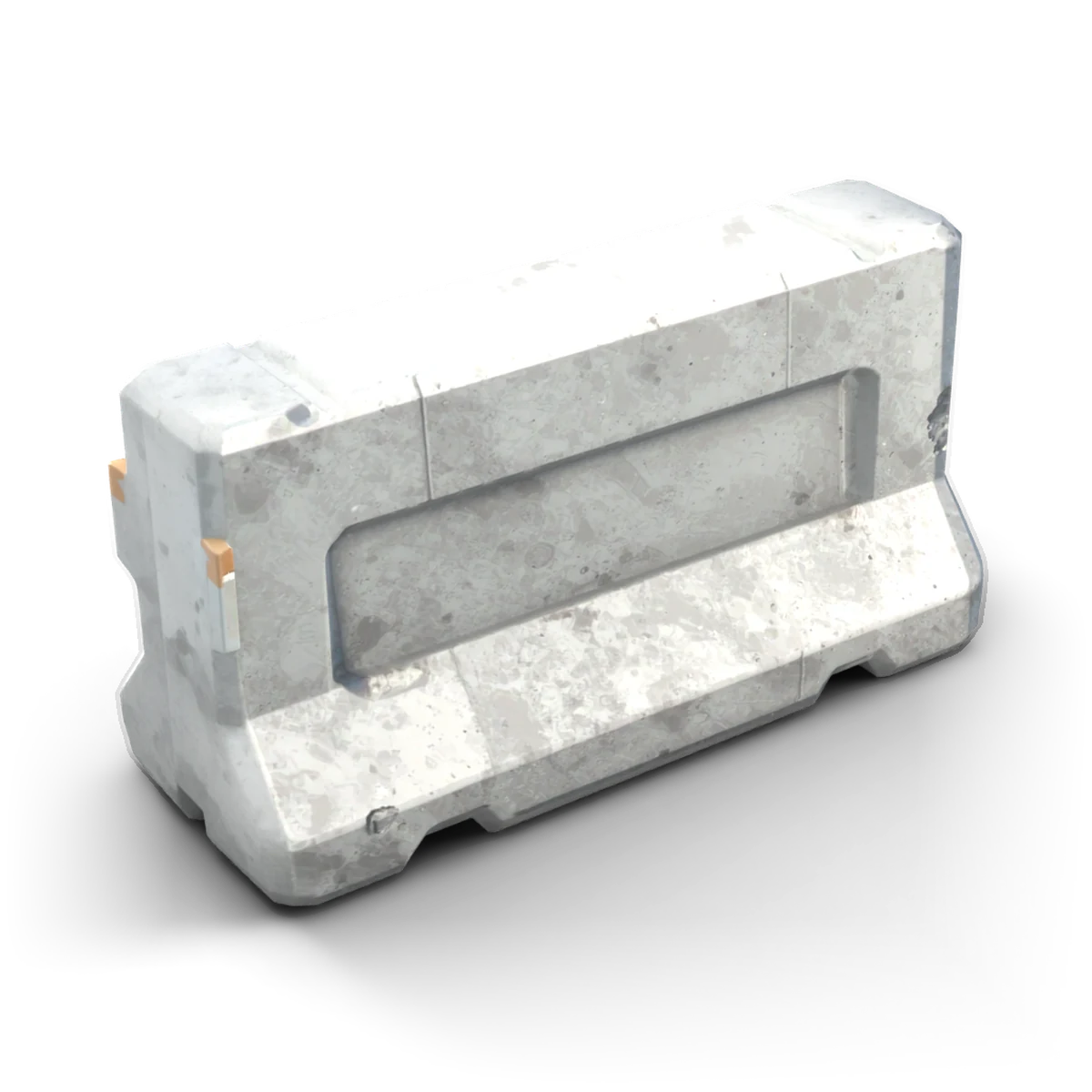 Concrete Barrier 3D model (from above)