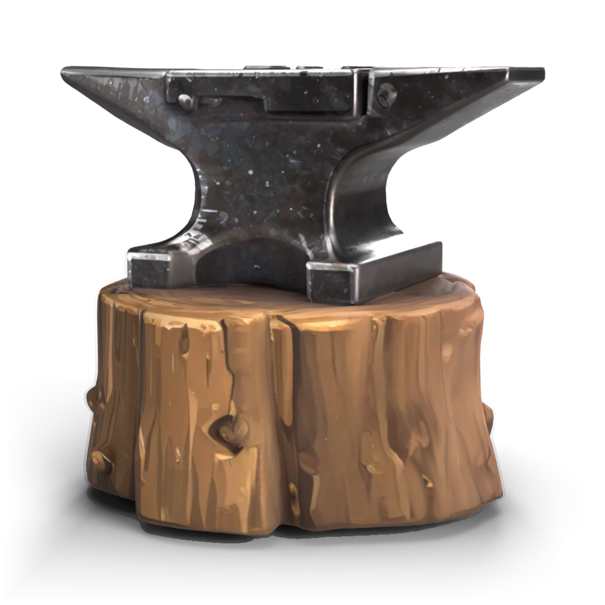 農場の金床の 3D モデル(斜め前)