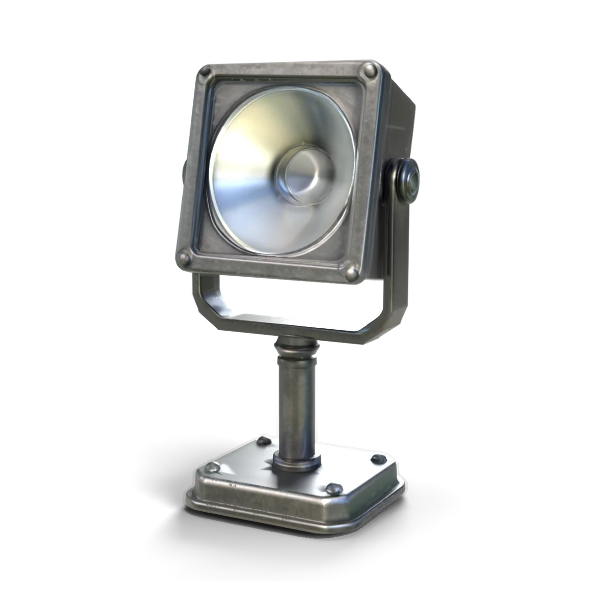 投光器の 3D モデル(斜め前)