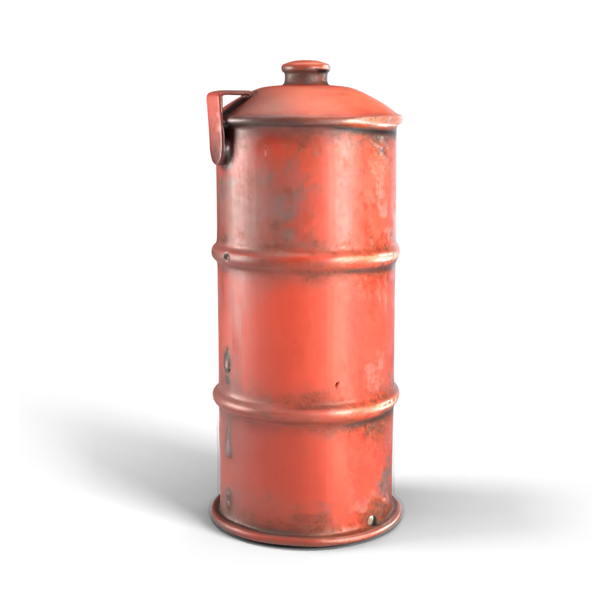 Fuel Drum 3D model (back angle)