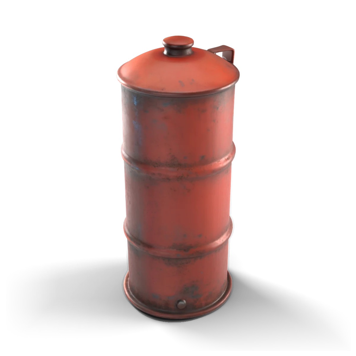 Fuel Drum 3D model (from above)