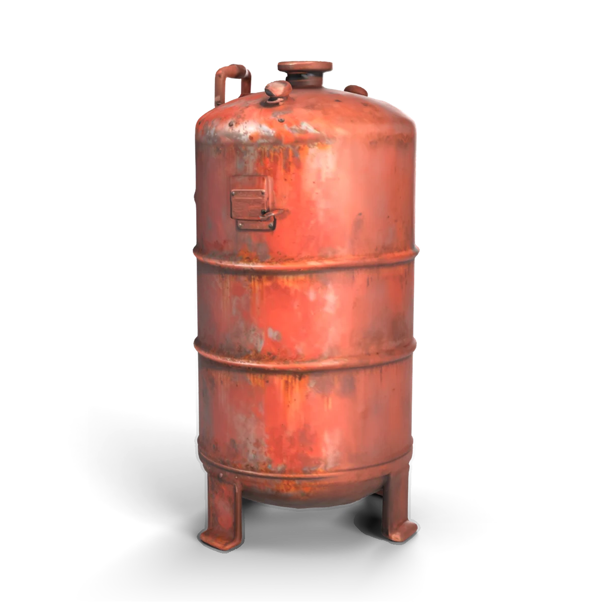 燃料タンクの 3D モデル(斜め前)