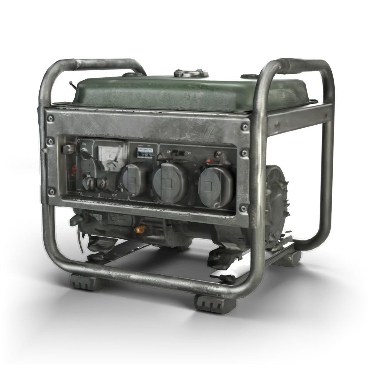 発電機の 3D モデル(斜め前)