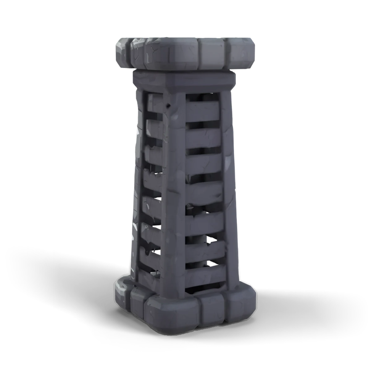 ゴシックの台座の 3D モデル(斜め後ろ)