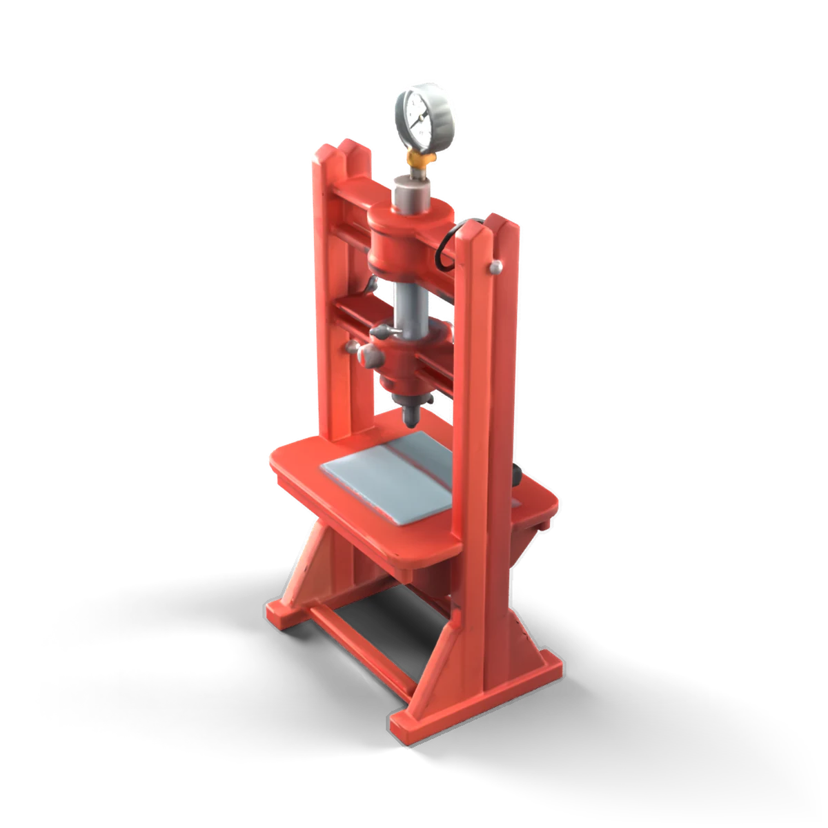 Small Hydraulic Press 3D model (from above)
