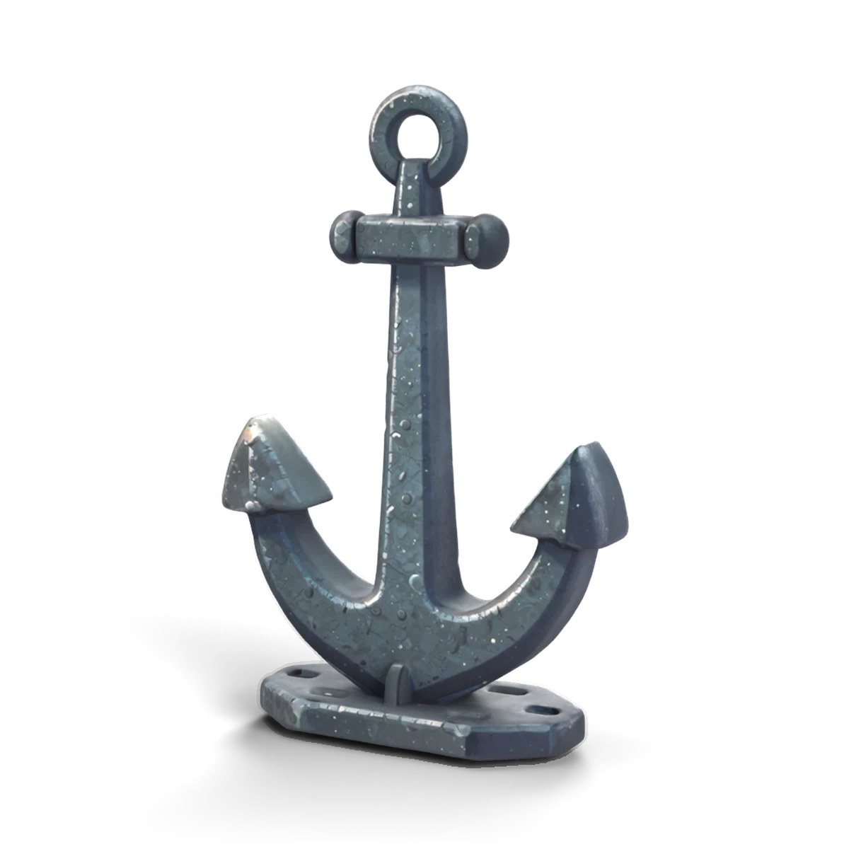 鉄の錨の 3D モデル(斜め前)