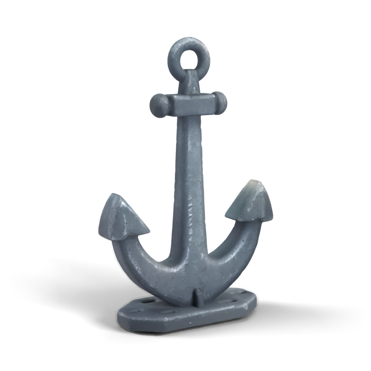 鉄の錨の 3D モデル(斜め後ろ)