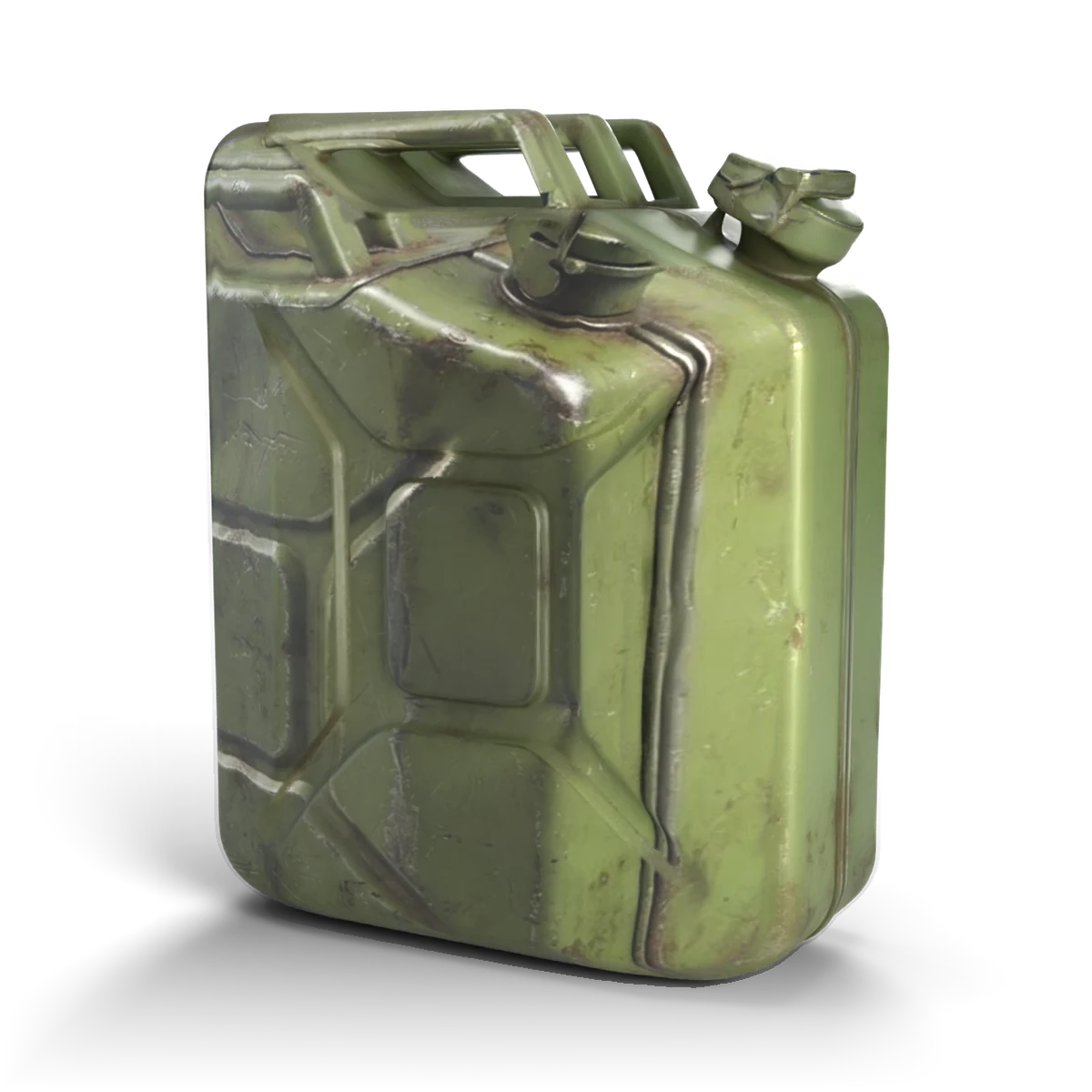携行缶の 3D モデル(斜め前)