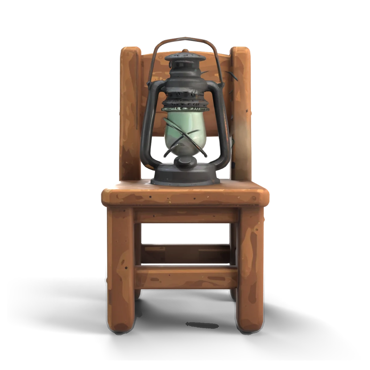 ランタンの椅子の 3D モデル(正面)