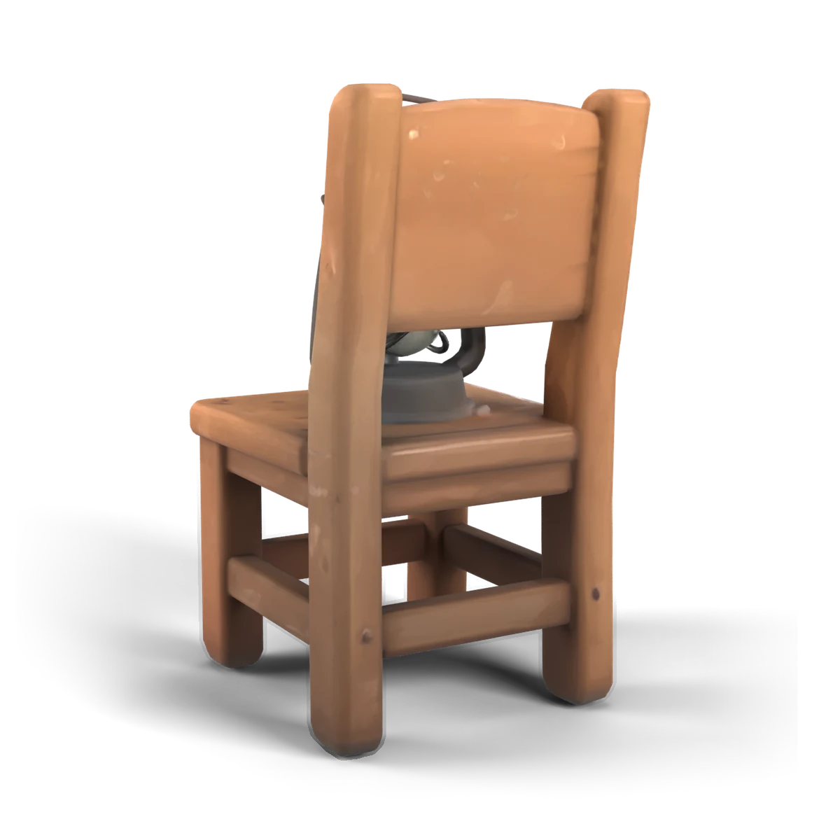 ランタンの椅子の 3D モデル(斜め後ろ)