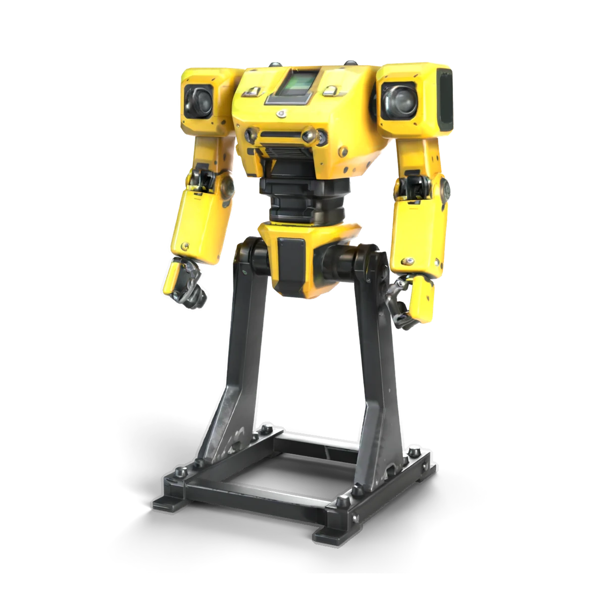 作業ロボ(台つき)の 3D モデル(斜め前)
