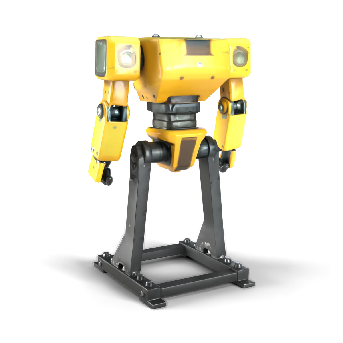 作業ロボ(台つき)の 3D モデル(斜め後ろ)