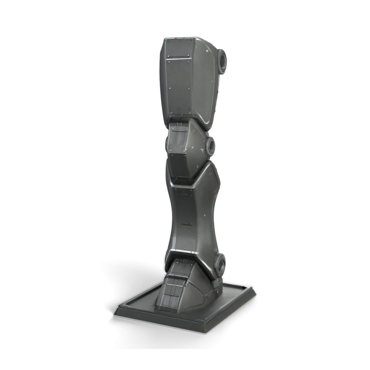 メカのすねの 3D モデル(斜め前)