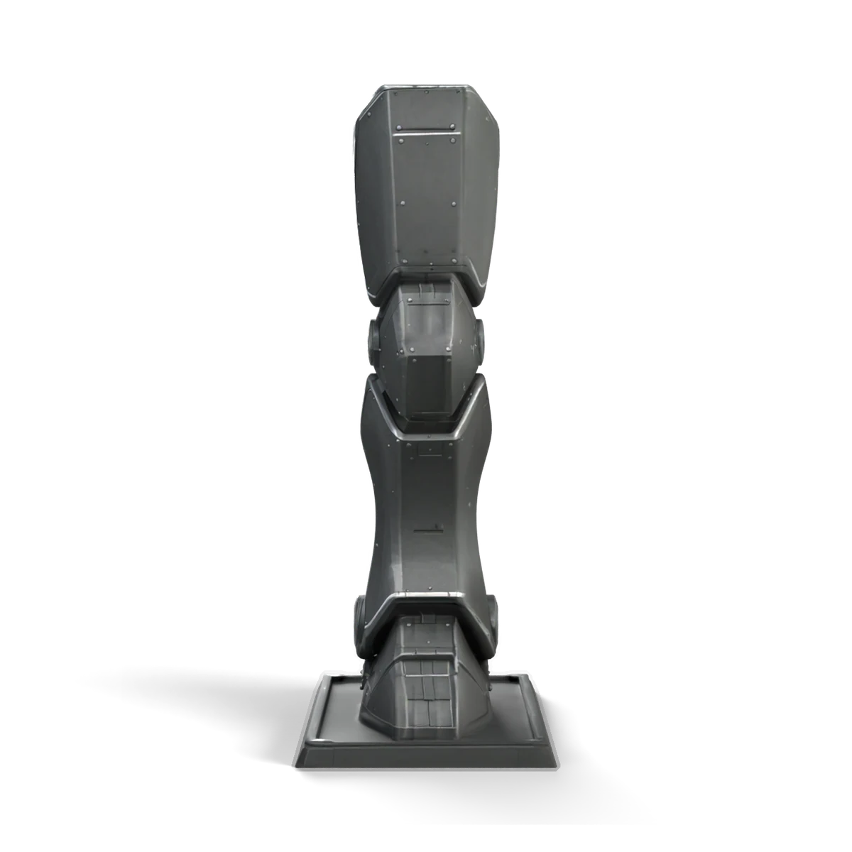 メカのすねの 3D モデル(正面)