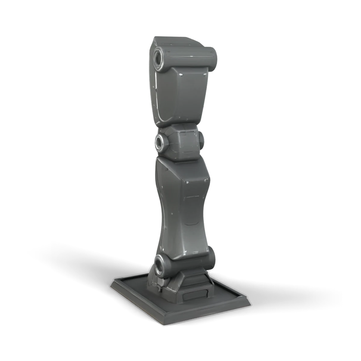 メカのすねの 3D モデル(斜め後ろ)