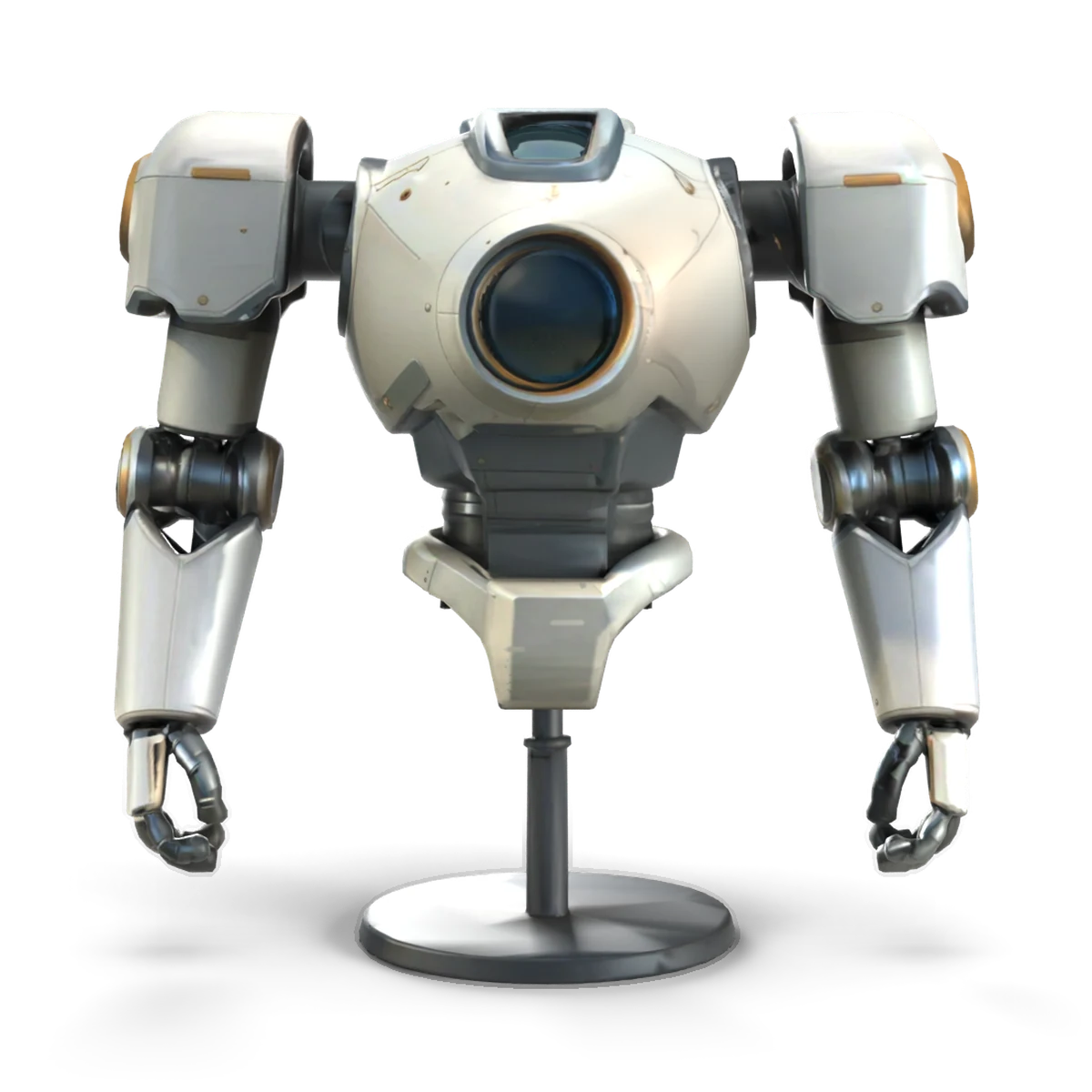 Mech Upper Body on Stand 3D model (front)