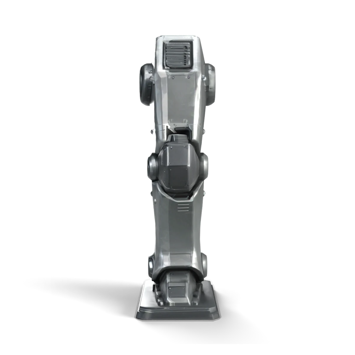 Mech Thigh 3D model (front)