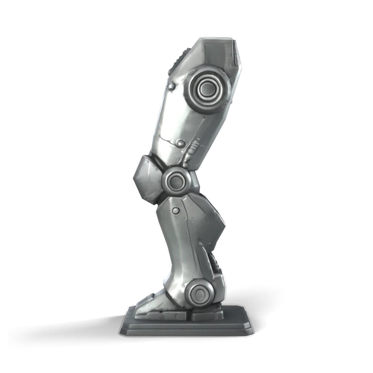 Mech Thigh 3D model (side)