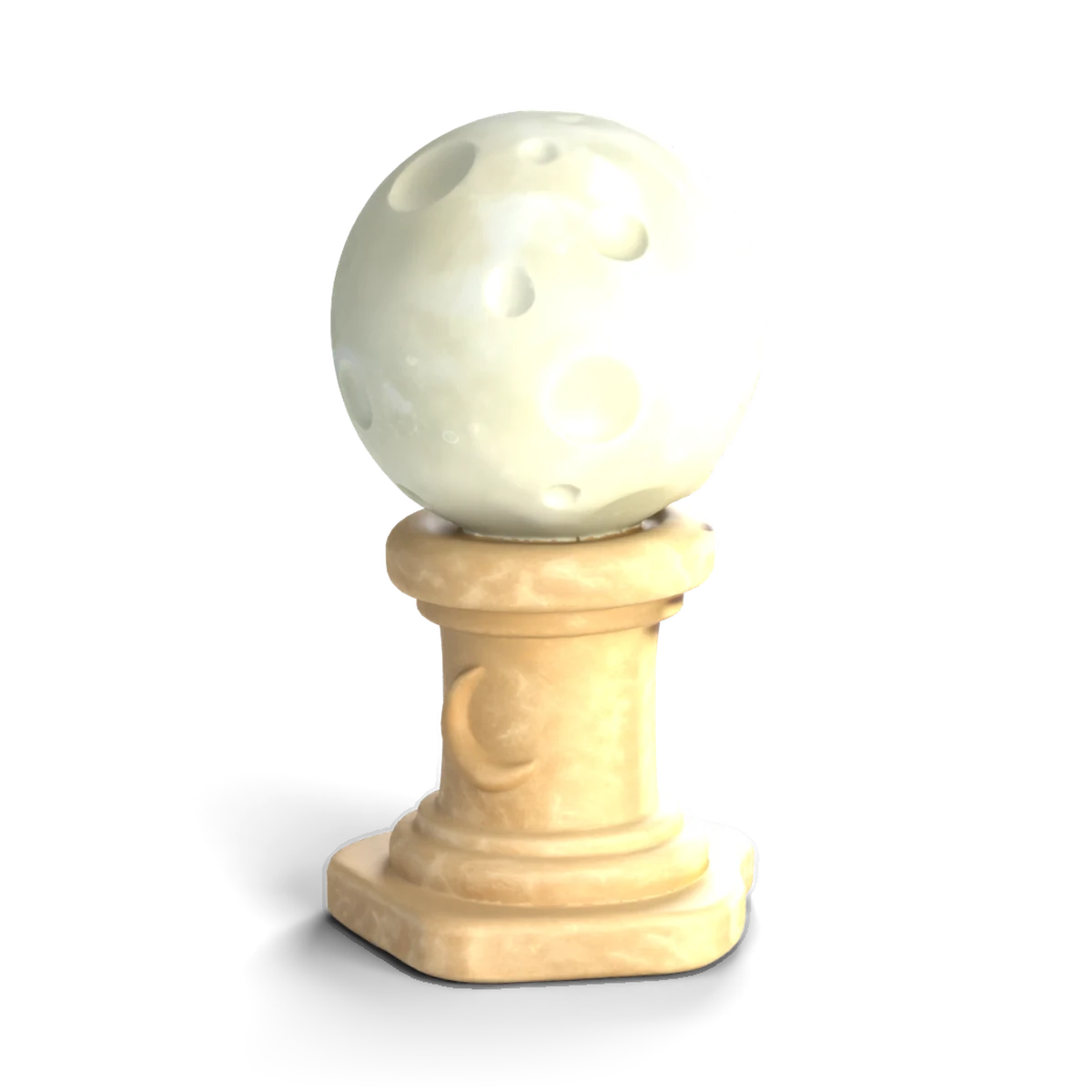 Moon Orb Pedestal 3D model (angle)