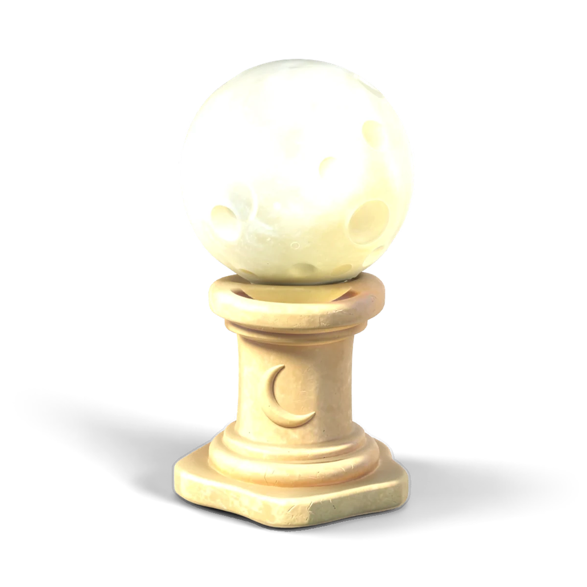 Moon Orb Pedestal 3D model (back angle)