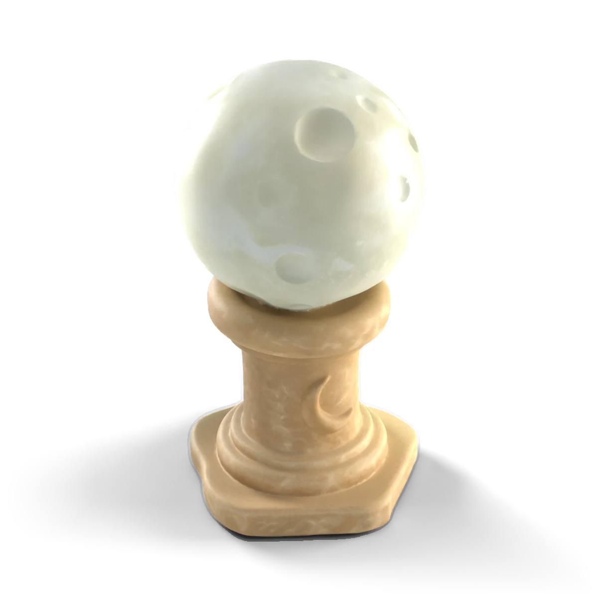 Moon Orb Pedestal 3D model (from above)
