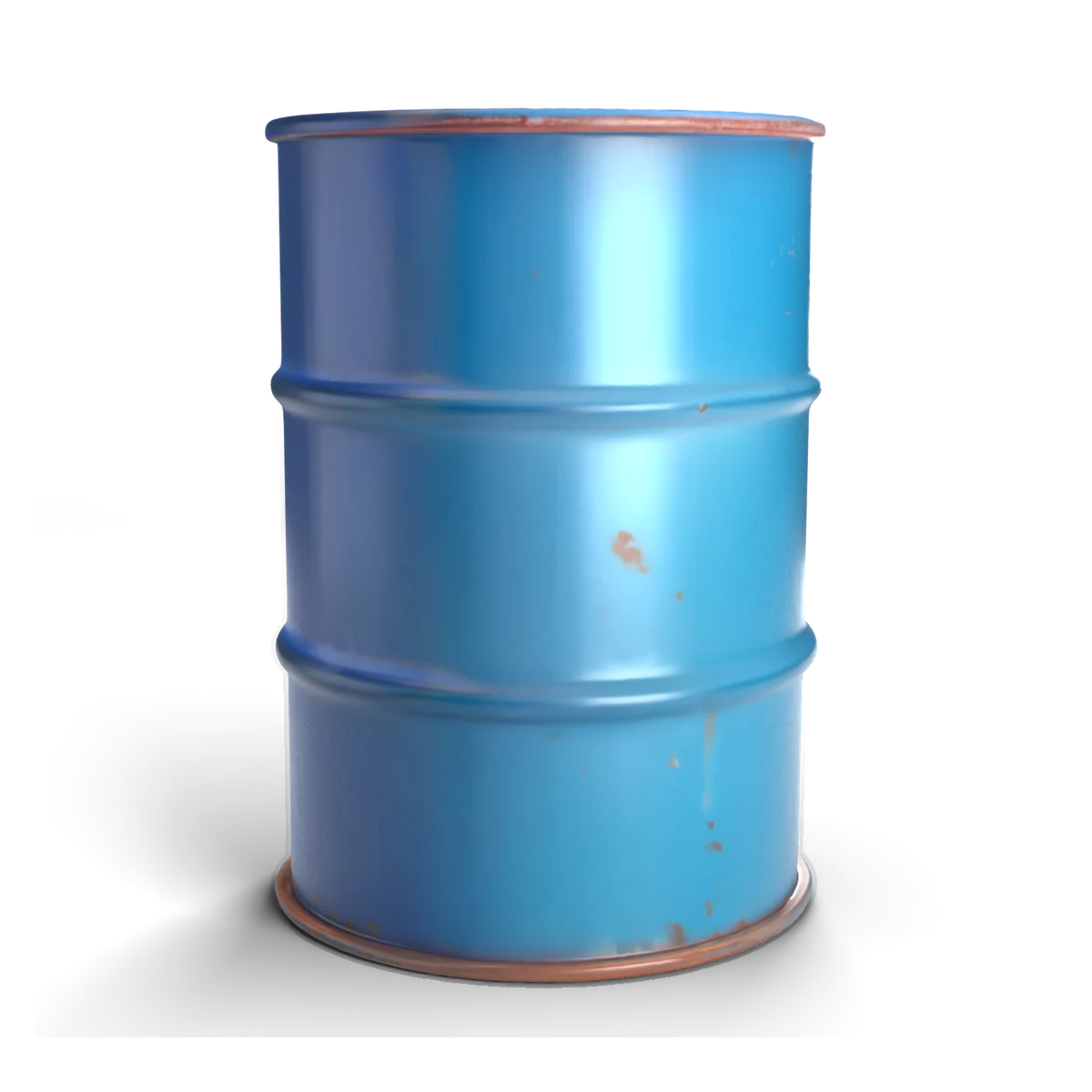 ドラム缶の 3D モデル(斜め前)