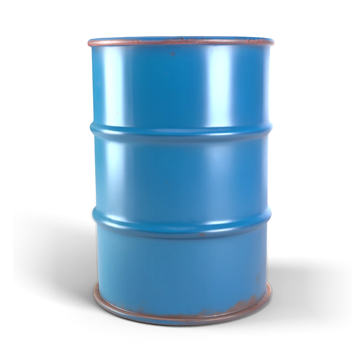 ドラム缶の 3D モデル(斜め後ろ)