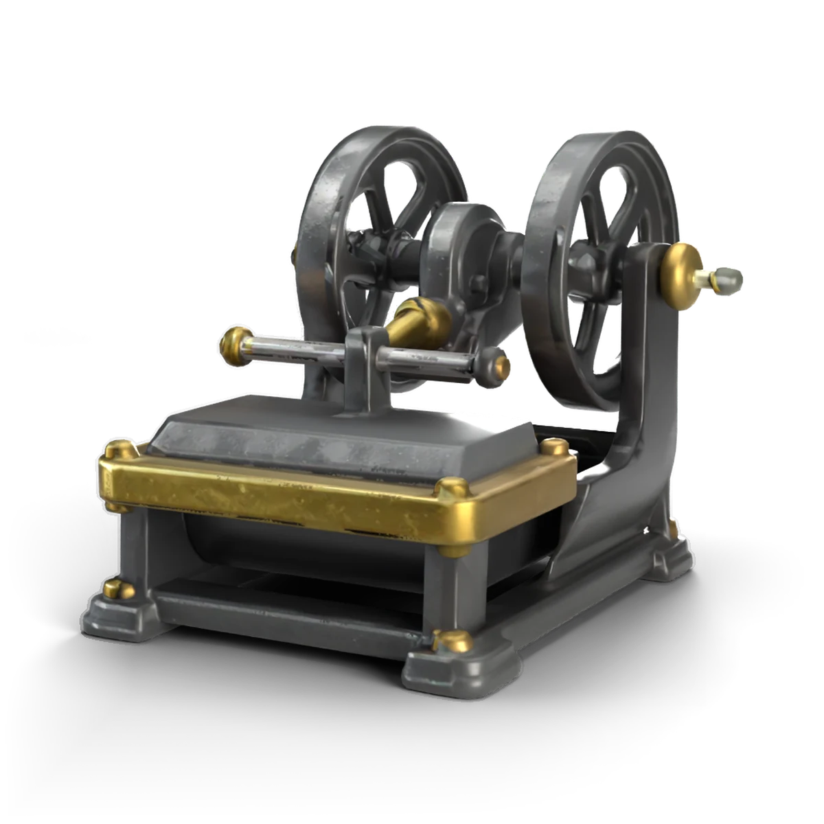 Letterpress 3D model (angle)
