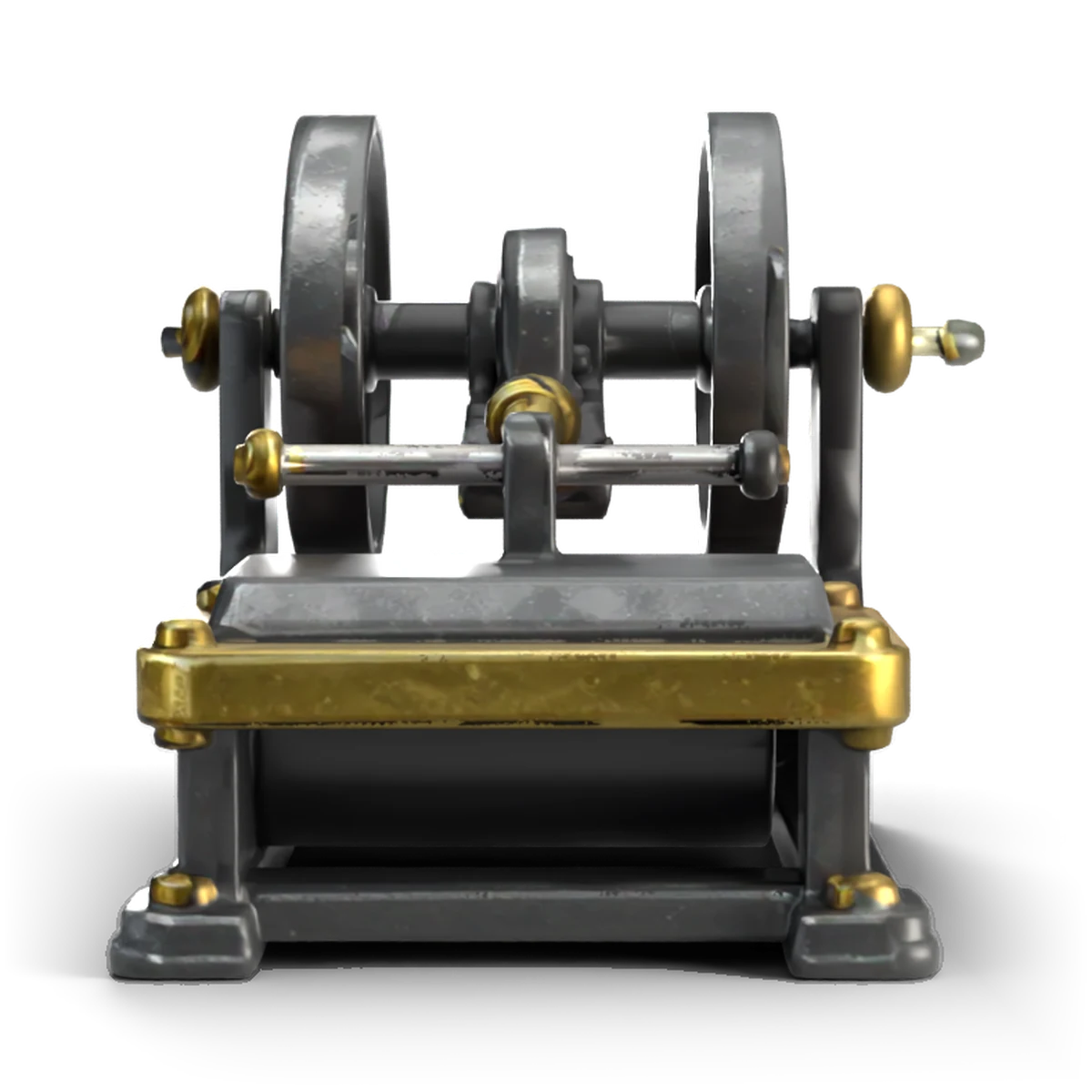 Letterpress 3D model (front)