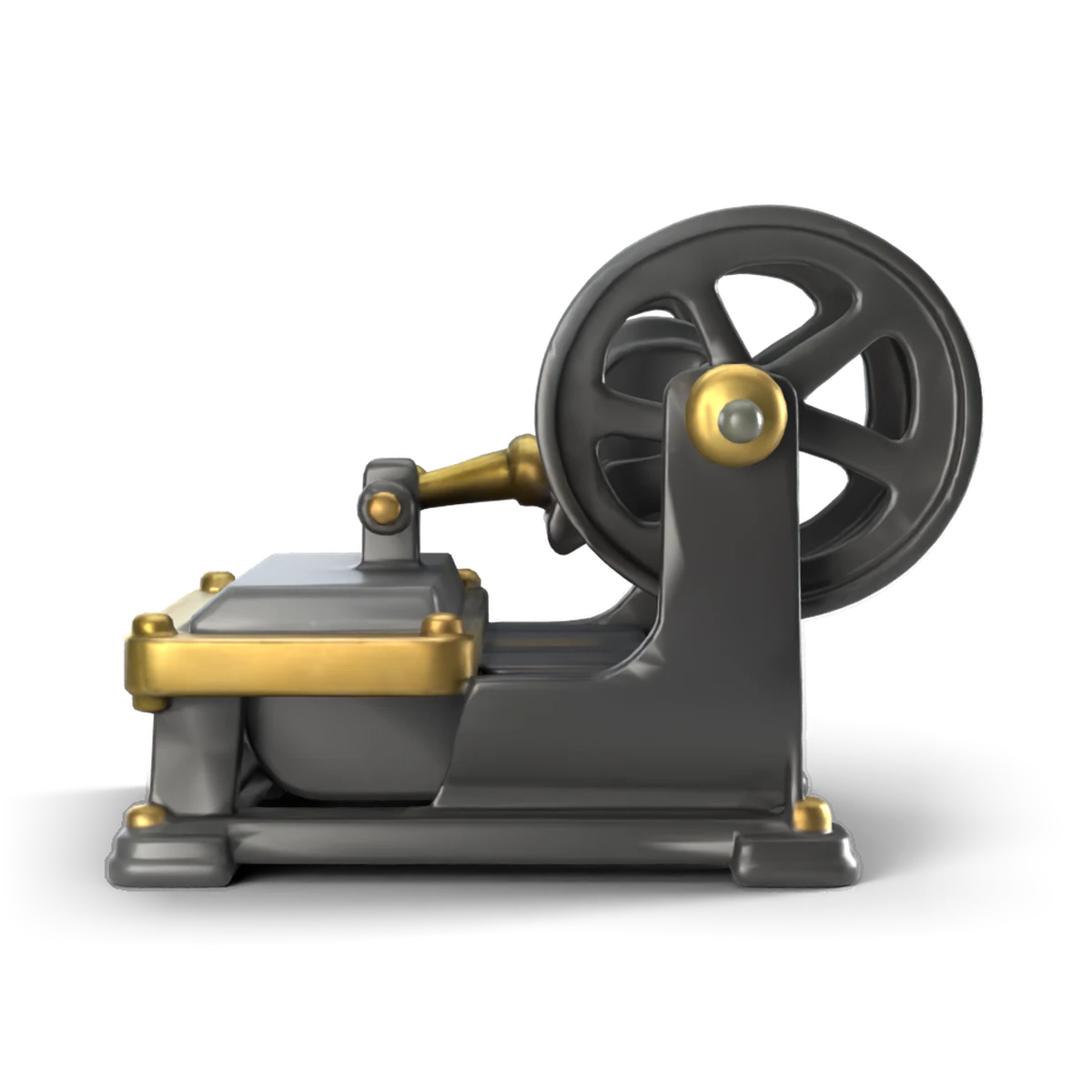 Letterpress 3D model (side)