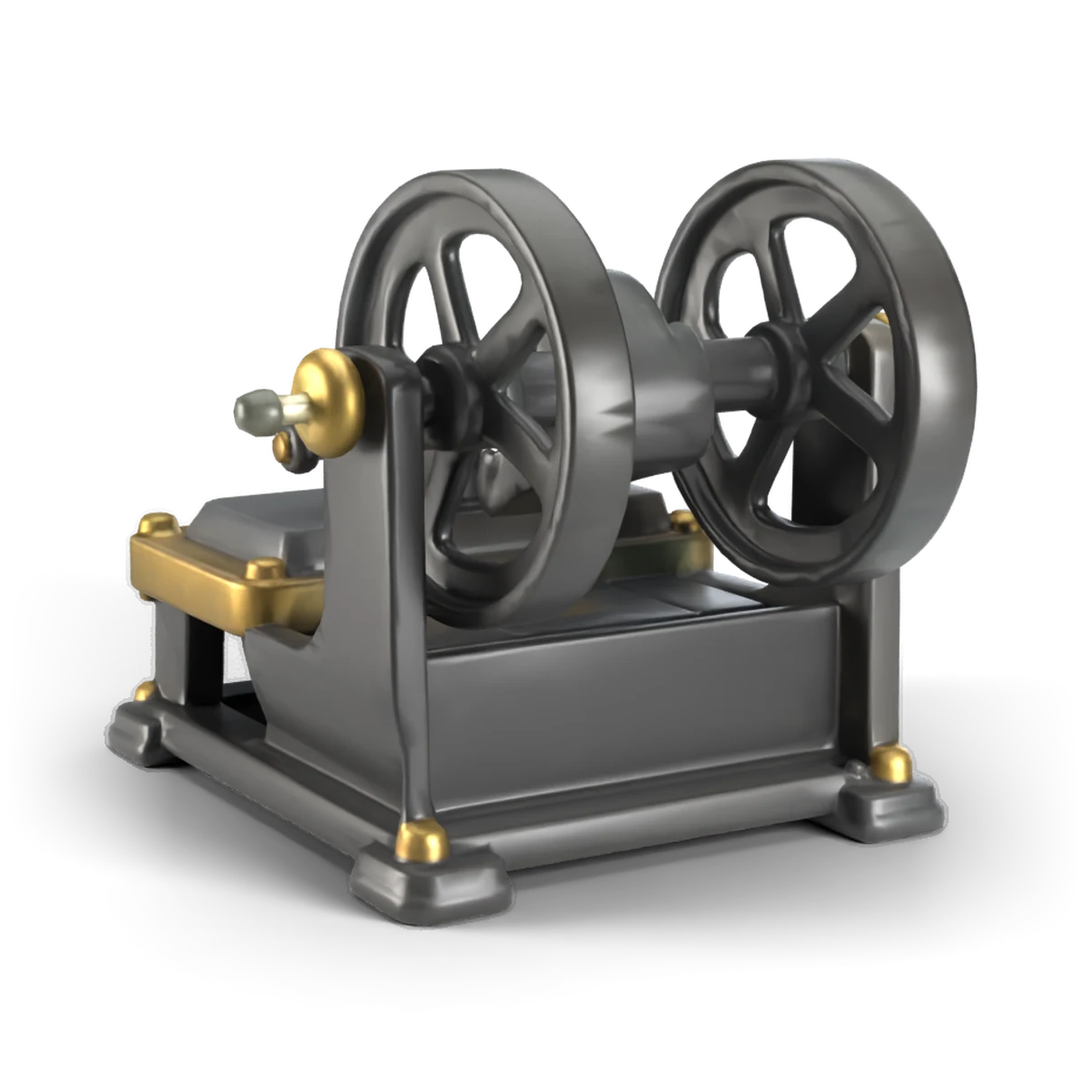 Letterpress 3D model (back angle)