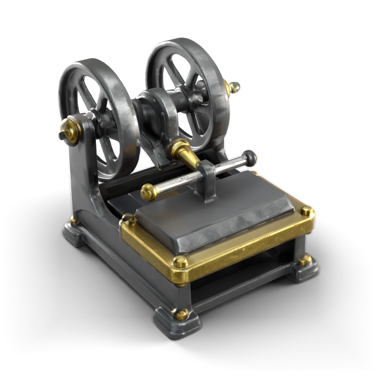 Letterpress 3D model (from above)