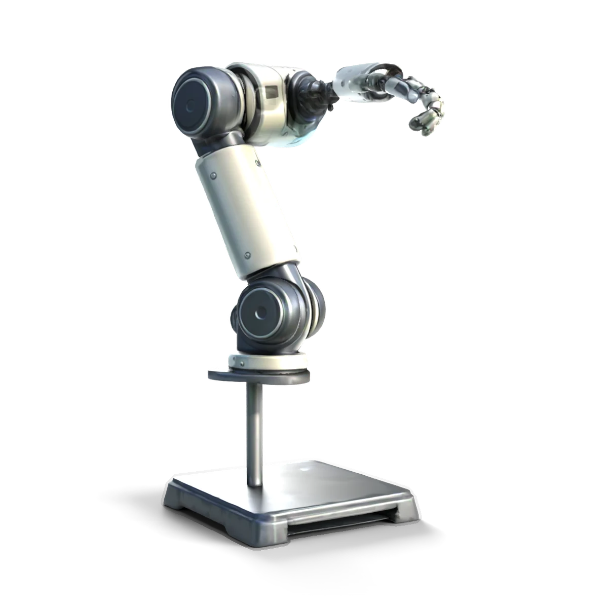 ロボットアームの 3D モデル(正面)