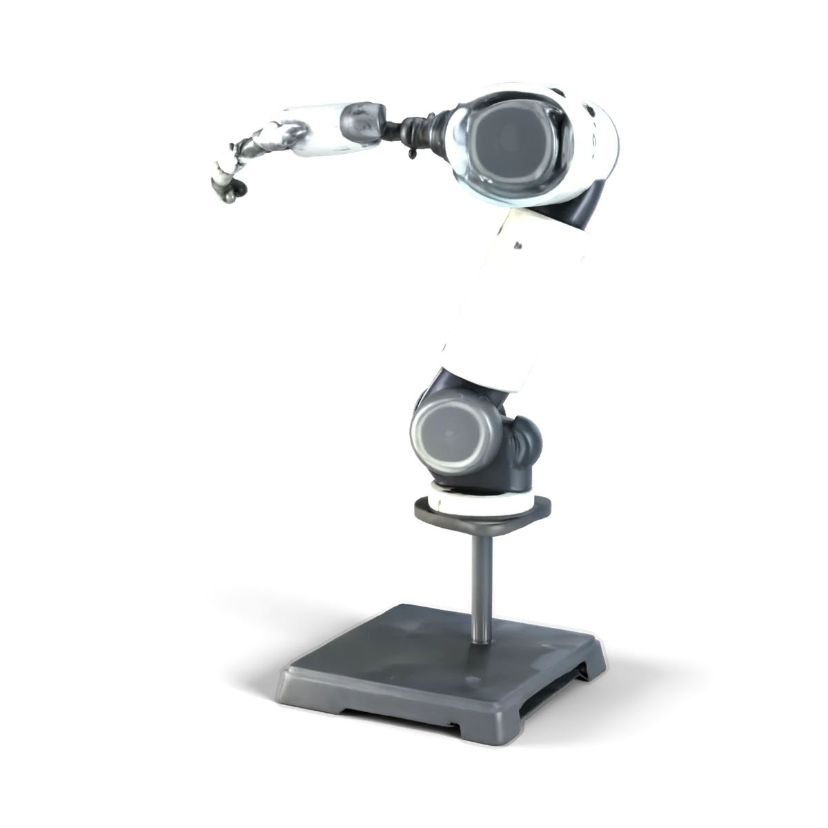 ロボットアームの 3D モデル(斜め後ろ)