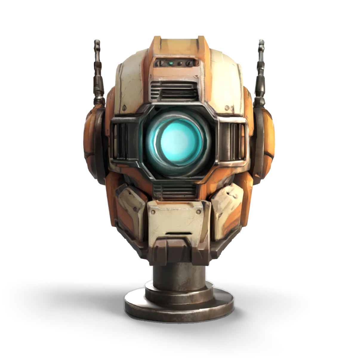 ロボットの頭の 3D モデル(正面)